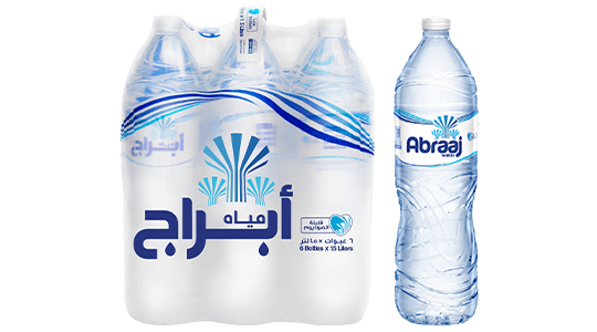 مياه معبأة 1.5 لتر