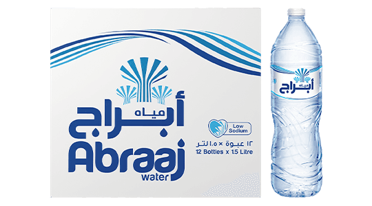 مياه معبأة 1.5 لتر